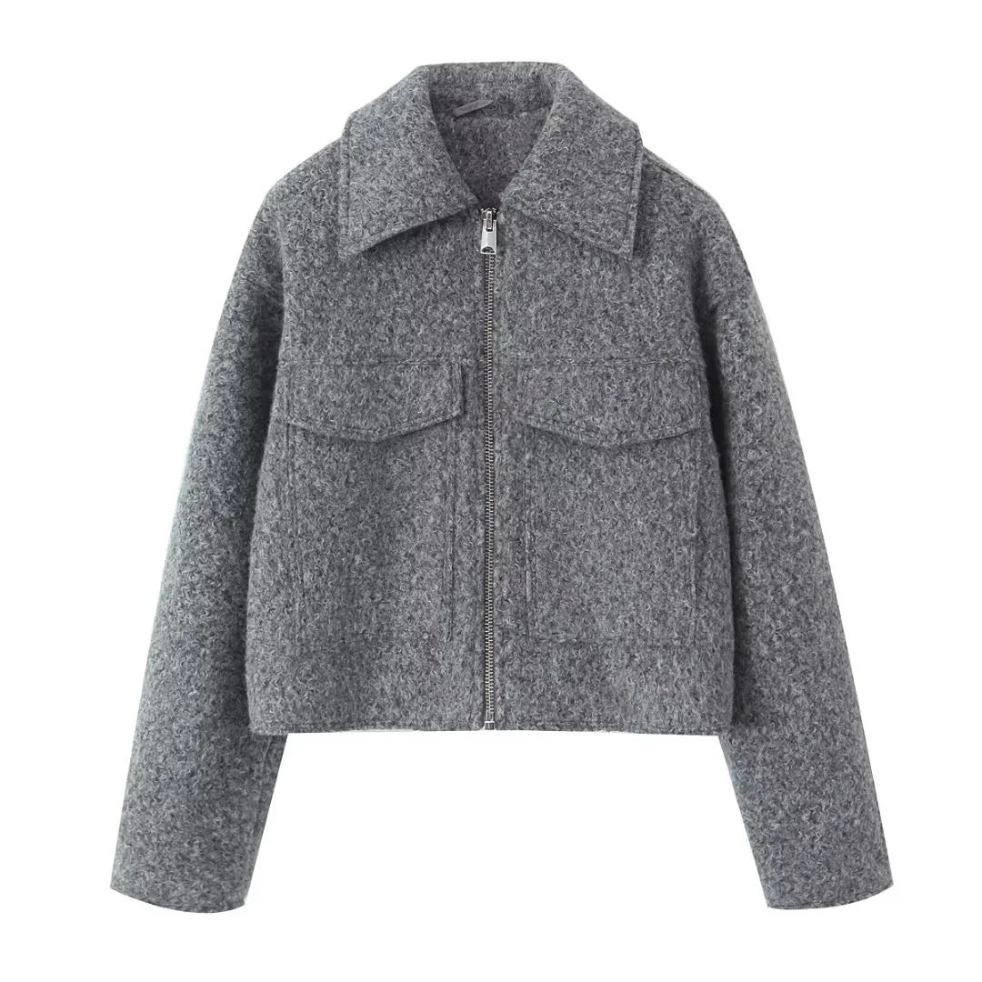 Nora - Cropped Tweed Jacket