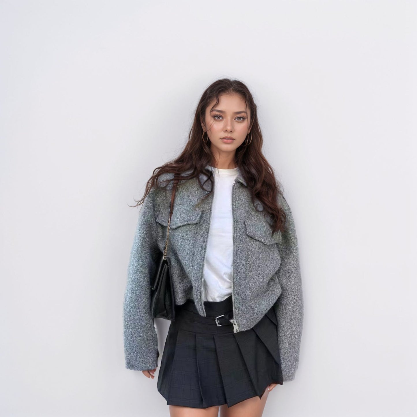 Nora - Cropped Tweed Jacket